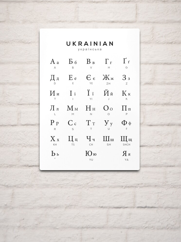 Ukrainian Alphabet Poster - Ukrainian Lessons