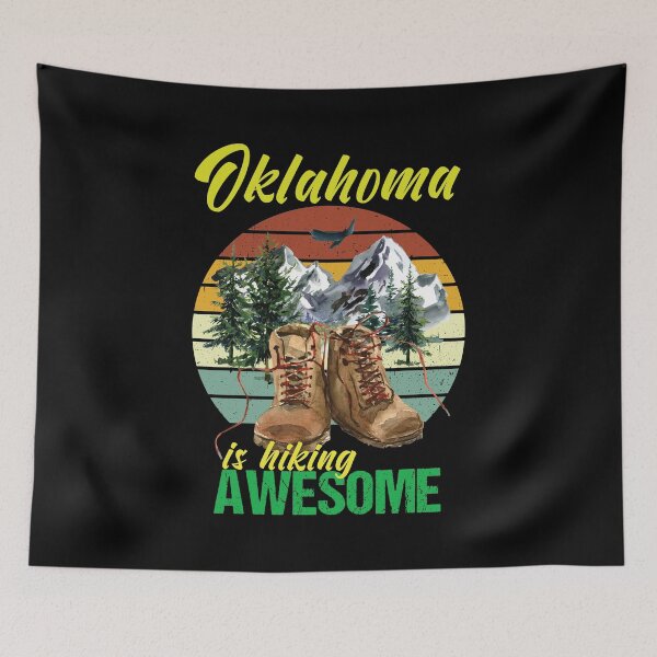 Item preview, Oklahoma is hiking awesome designed and sold by StencilMyst ..