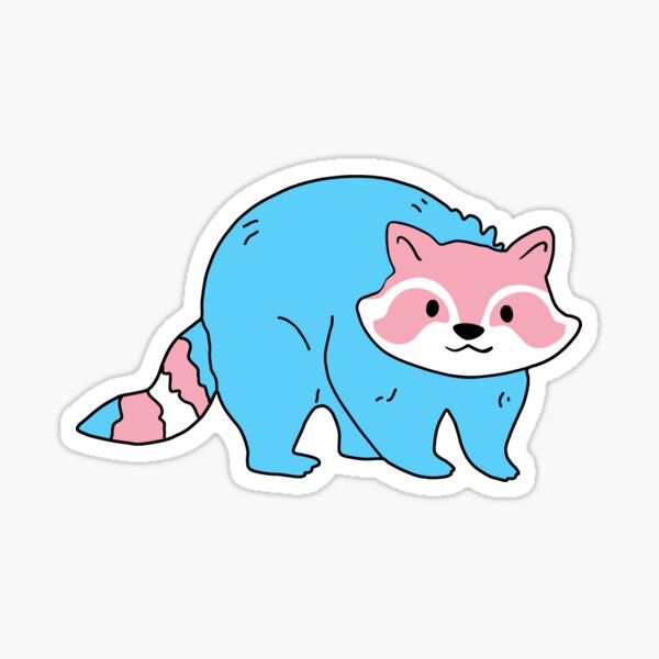 Item preview, Subtle Transgender Raccoon. transgender raccoon designed and sold by tiredandbored.