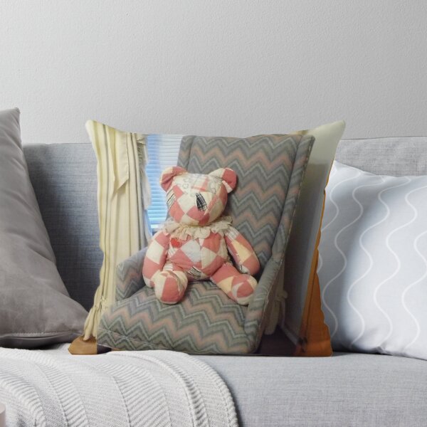 Item preview, Teddy In His Chair Pillow designed and sold by WildestArt.