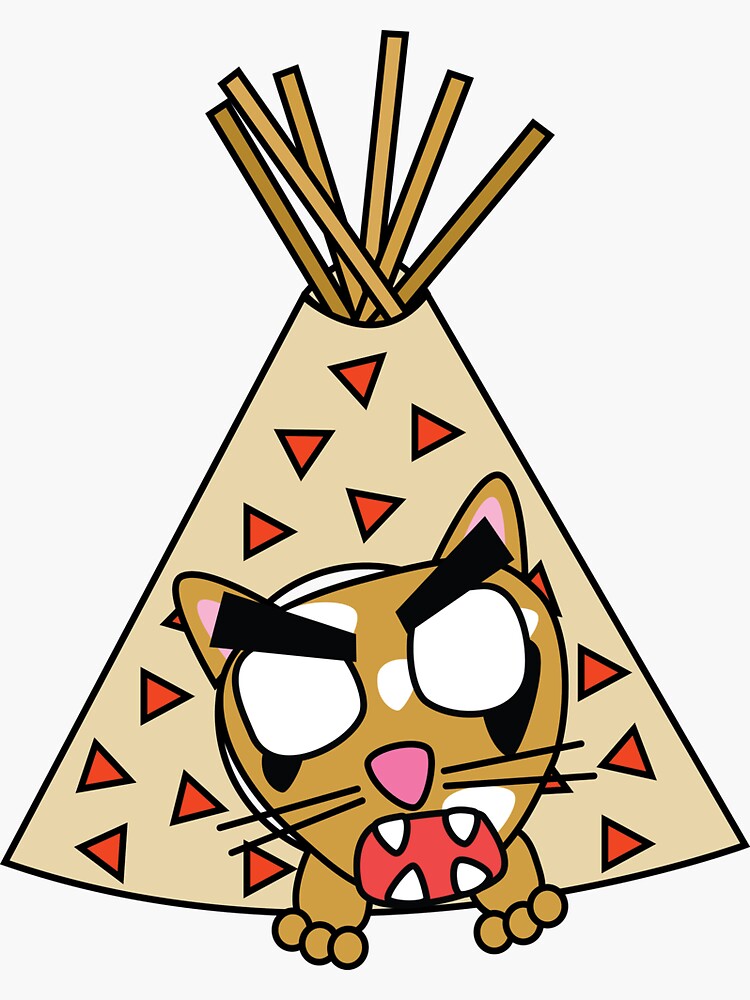 zombie cat cleo in a teepee by shortstack