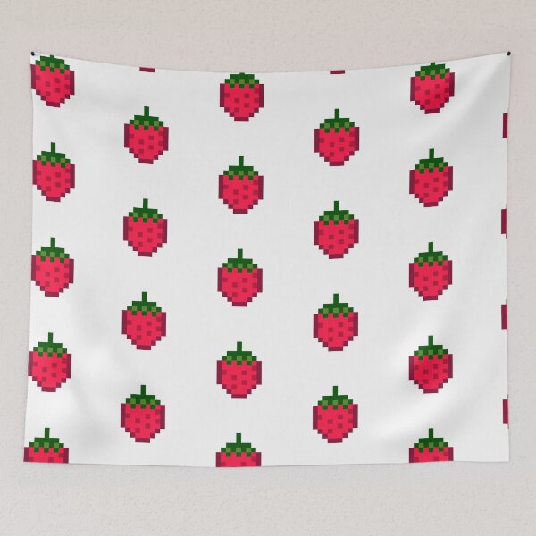 Item preview, Pixel Strawberry Fruit designed and sold by BeardedTree.
