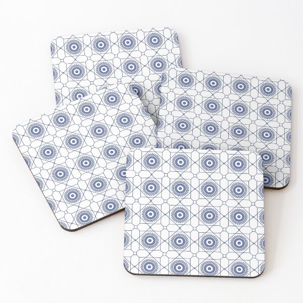 Item preview, Blue Flower Tiles Pattern designed and sold by autumnchu.