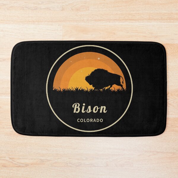 Item preview, American Bison At Colorado On Meadow And Sunset Background designed and sold by berryferro.