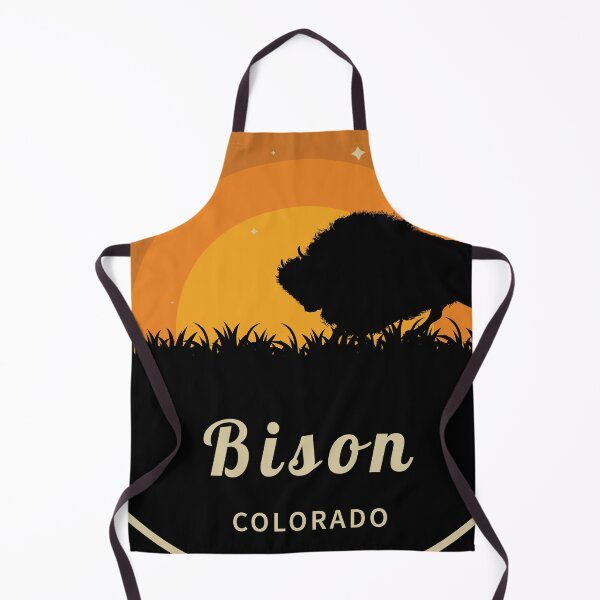Item preview, American Bison At Colorado On Meadow And Sunset Background designed and sold by berryferro.