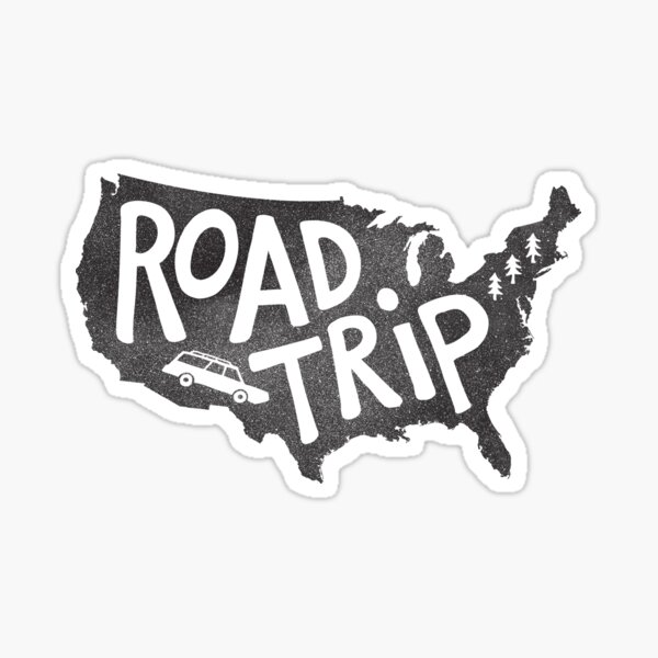 Travel Sticker Sheet, Road Trip Stickers, Vacation Stickers