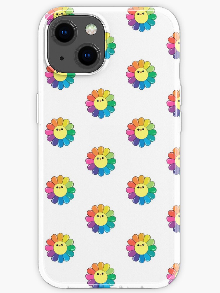 Kid-core/Indie kawaii rainbow sunflower iPhone Case