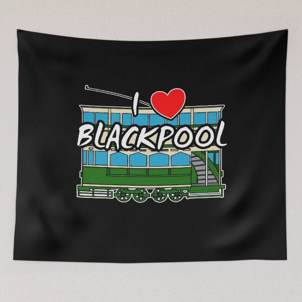Item preview, I Love Blackpool Vintage Tram Seaside Lancashire designed and sold by doodlerob.
