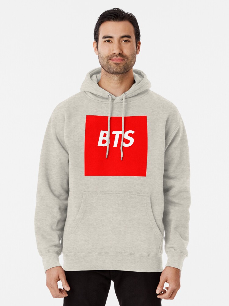 bts hoodie red