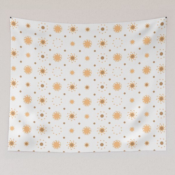 Item preview, Suns and Dots Pale Orange on White Repeat 5748 designed and sold by Art in My Loft.