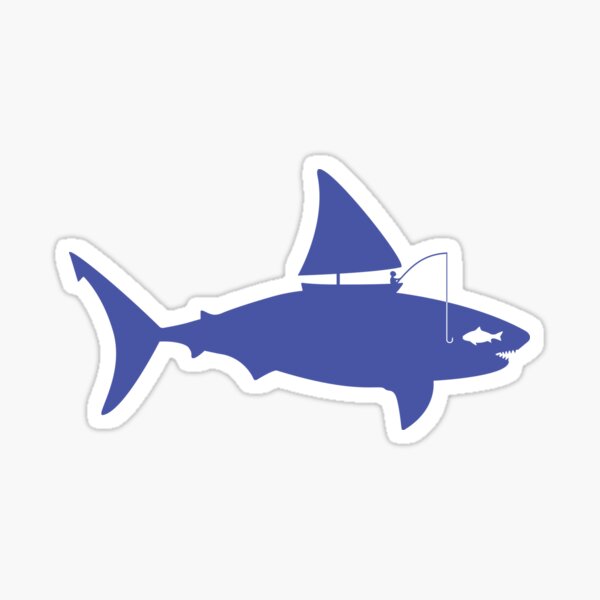 A fin day for fishing: BLUE Sticker