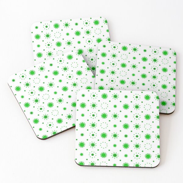 Item preview, Suns and Dots Medium Dark Green on White Repeat 5748 designed and sold by Art in My Loft.