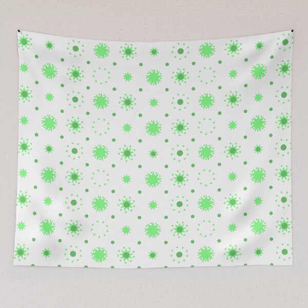 Item preview, Suns and Dots Pale Green on White Repeat 5748 designed and sold by Art in My Loft.