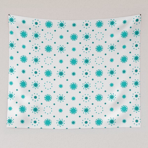 Item preview, Suns and Dots Medium Dark Cyan on White Repeat 5748 designed and sold by Art in My Loft.