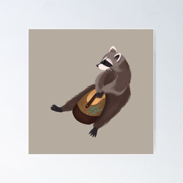 Item preview, Racoon sitting  designed and sold by Elenanaylor.