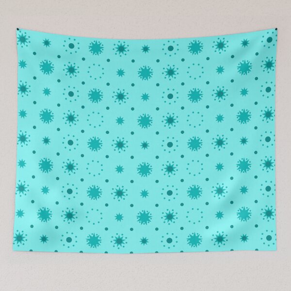 Item preview, Suns and Dots Cyan on Pale Cyan Repeat 5748 designed and sold by Art in My Loft.