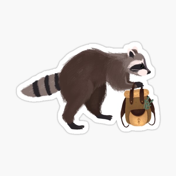 Racoon stealing Sticker