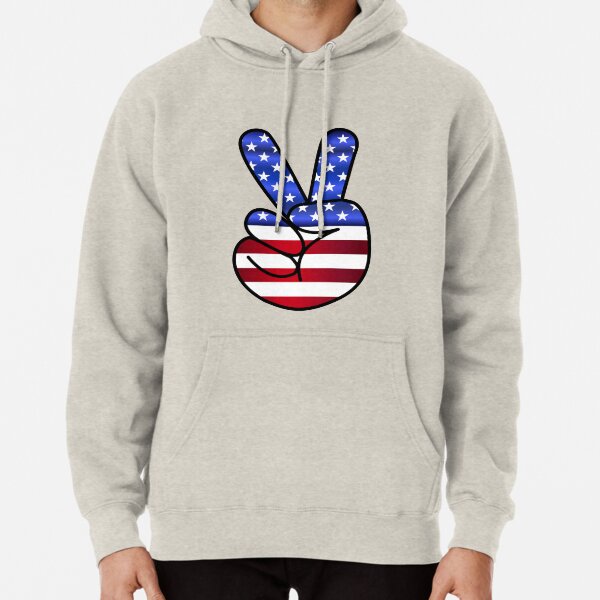 American Flag Pullover Hoodie