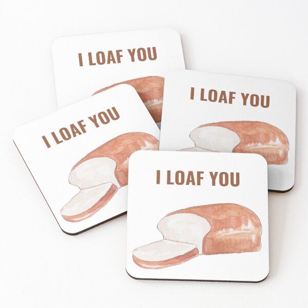 Item preview, I loaf you bread pun designed and sold by lovebread.
