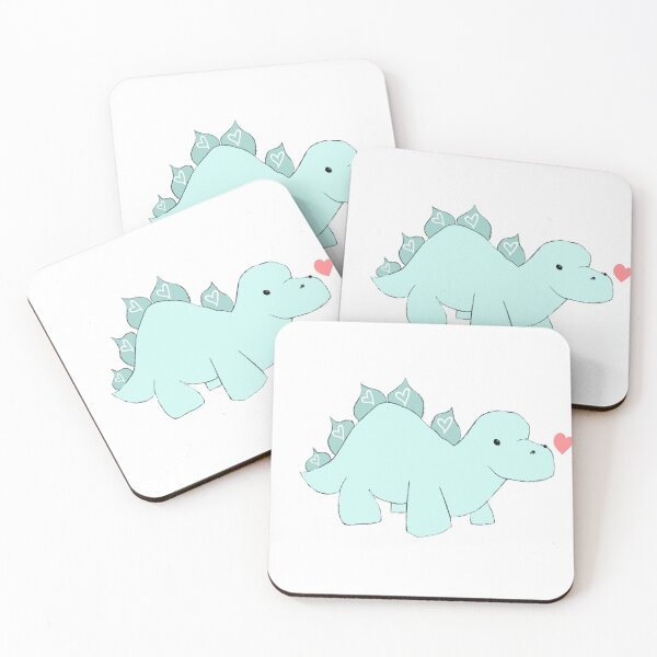 Item preview, Teal Dinosaur with Hearts On Scales designed and sold by GirlofRandom.