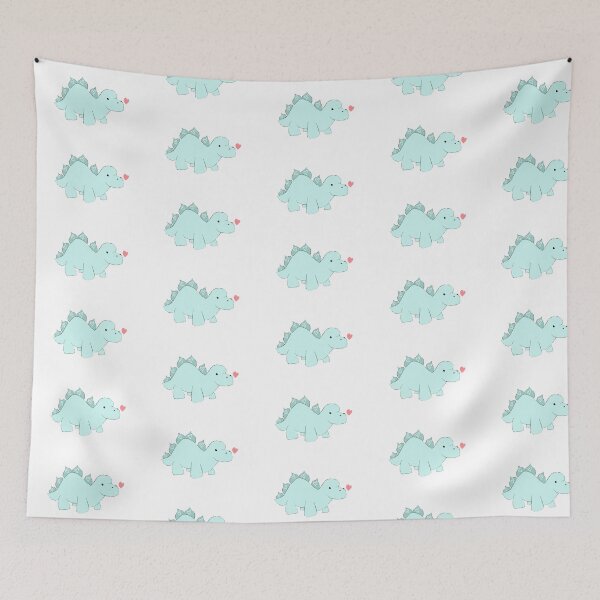 Item preview, Teal Dinosaur with Hearts On Scales designed and sold by GirlofRandom.