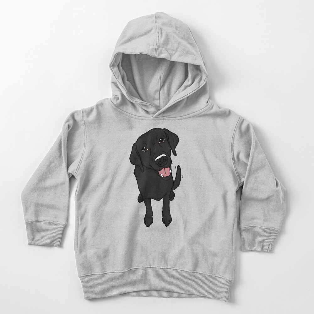 Adorable Black Lab Toddler Pullover Hoodie