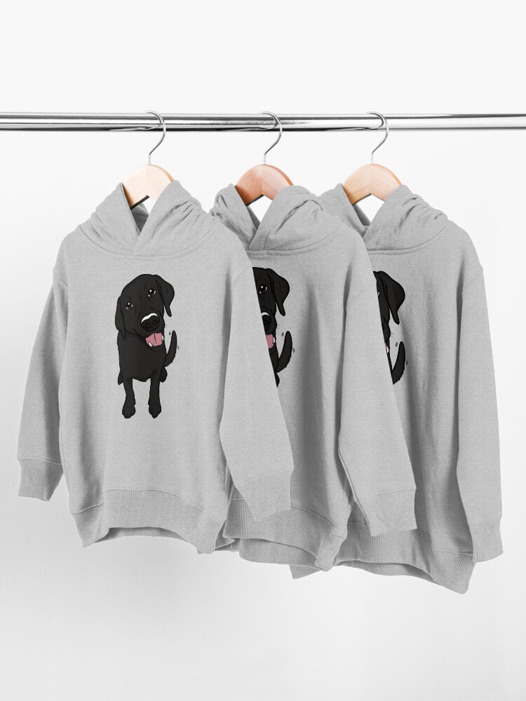 Alternate view of Adorable Black Lab Toddler Pullover Hoodie