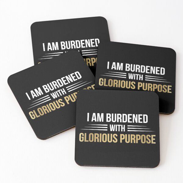 Item preview, I Am Burdened With Glorious Purpose (White and Gold) designed and sold by FilipeFerreira.