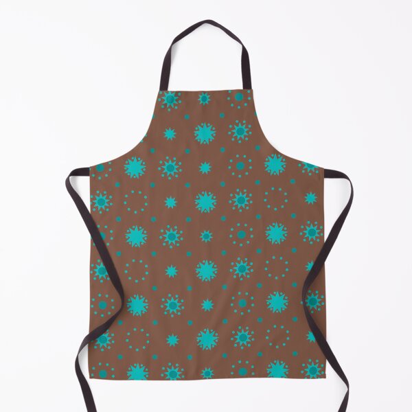 Item preview, Suns and Dots Teal on Soft Brown Repeat 5748 designed and sold by Art in My Loft.