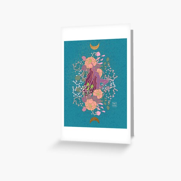 Florecer entre lunas Tarjetas de felicitación