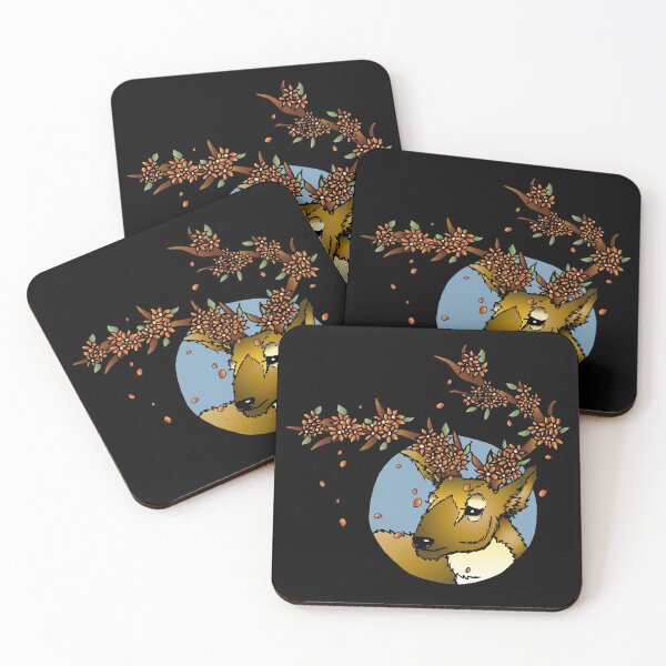 Item preview, Flowered Antlers (Just In Black) designed and sold by ArtByAnikioShop.