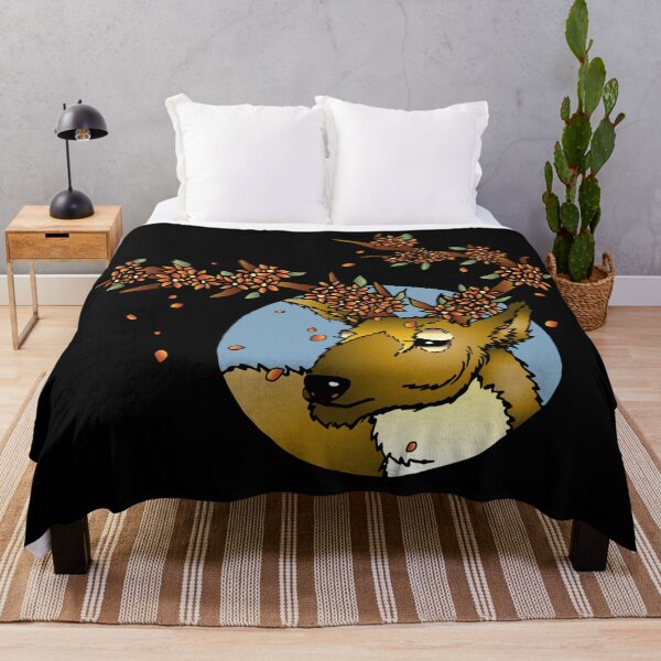 Item preview, Flowered Antlers (Just In Black) designed and sold by ArtByAnikioShop.