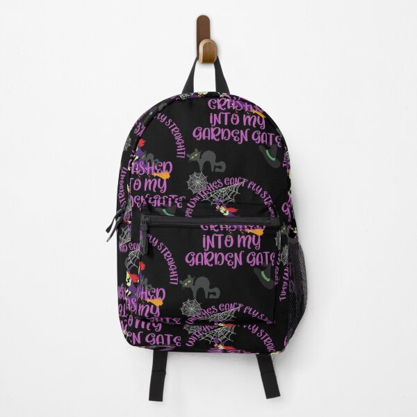 Item preview, tipsy witches can't fly straight, crashed into my garden gate designed and sold by amy greaves.
