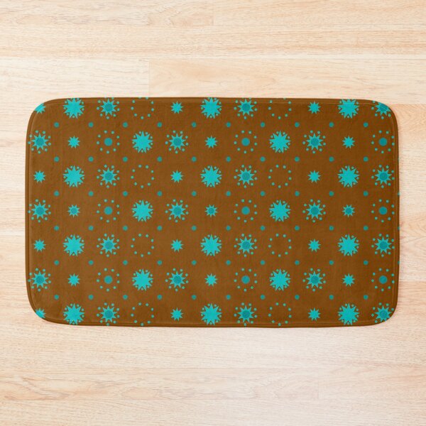 Item preview, Suns and Dots Teal on Brown Repeat 5748 designed and sold by Art in My Loft.