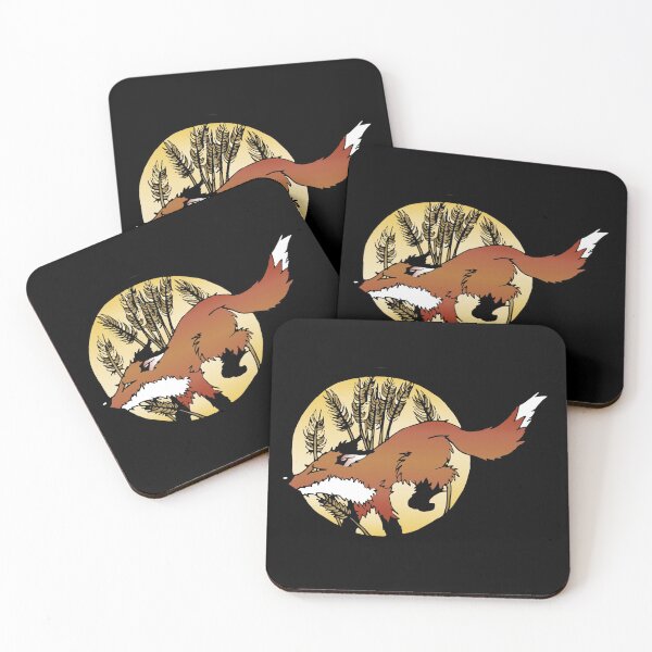 Item preview, Fox On The Hunt (Just In Black) designed and sold by ArtByAnikioShop.