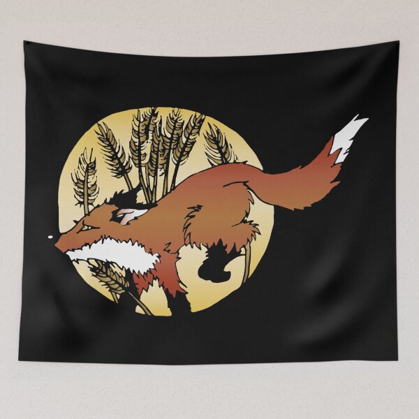 Item preview, Fox On The Hunt (Just In Black) designed and sold by ArtByAnikioShop.