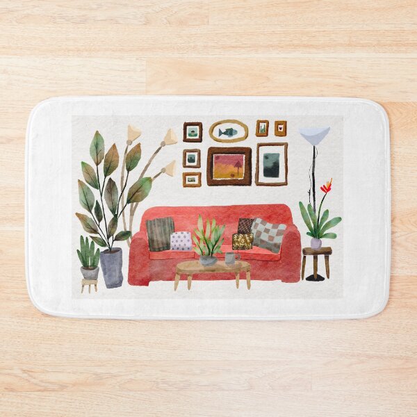 Artikelvorschau, Aquarell Wohnzimmer entworfen und verkauft von Em0523.