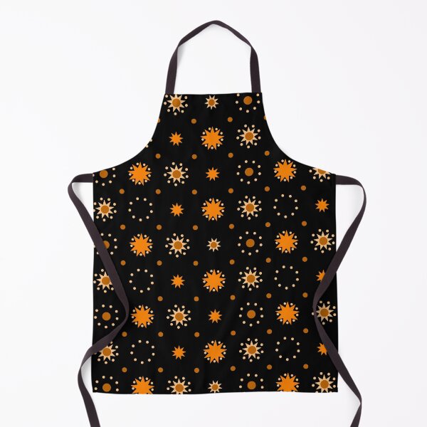 Item preview, Suns and Dots Orange on Black Repeat 5748 designed and sold by Art in My Loft.
