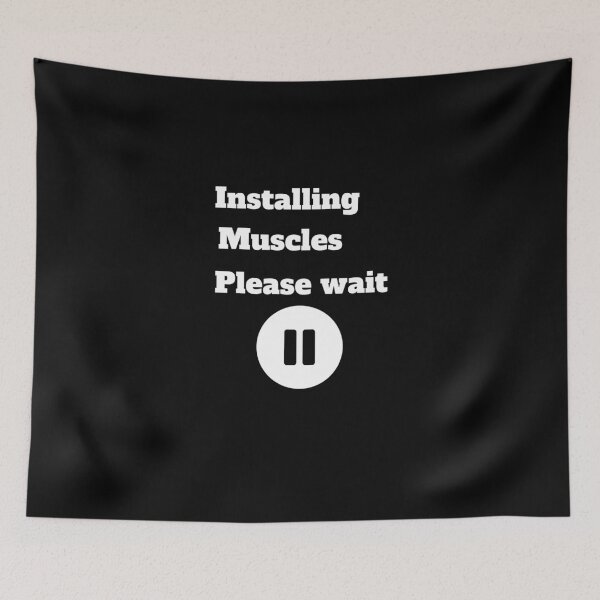 Item preview,  Installing muscle Please Wait designed and sold by 77ART.