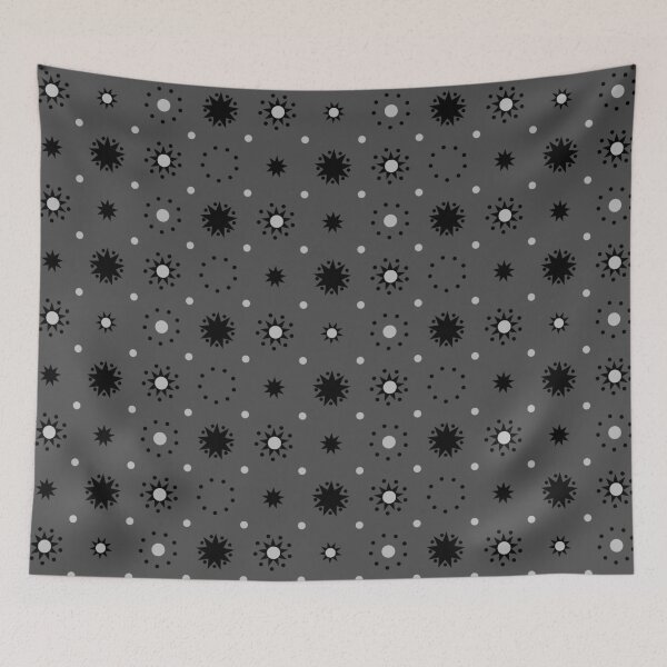 Item preview, Suns and Dots Black on Grey Repeat 5748 designed and sold by Art in My Loft.