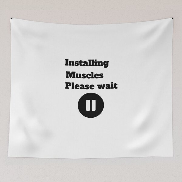 Item preview,   Installing muscle Please Wait designed and sold by 77ART.