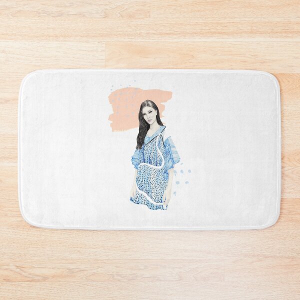 Item preview, peach & blue - fashion illustration designed and sold by melaniab-art.