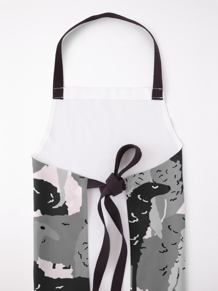Alternate view of Cute Borzoi Dogs on Pink Background Apron