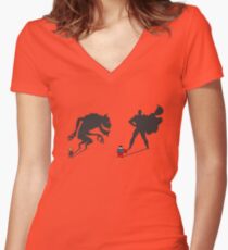 Saving the day! Women's Fitted V-Neck T-Shirt