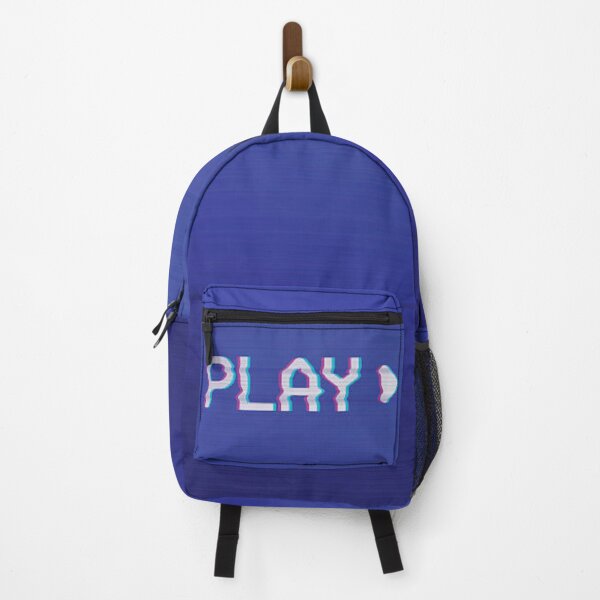 Item preview, VHS era - PLAY with tracking lines with blue background designed and sold by Teepocalypse.