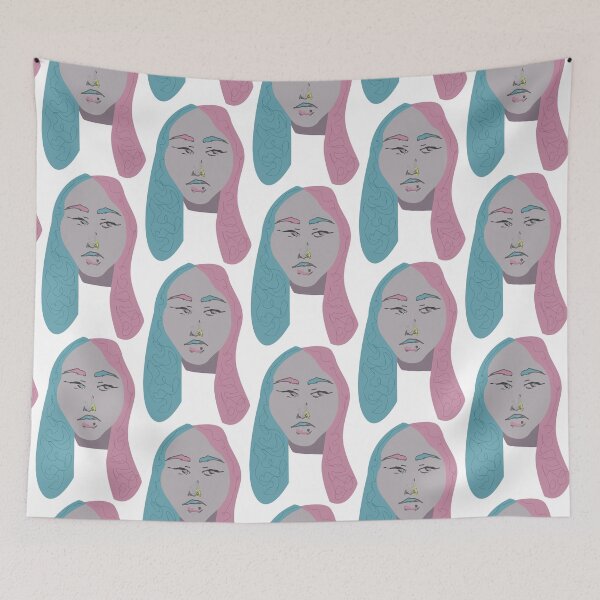 Item preview, BLUE AND PINK GIRL designed and sold by Balenilart.