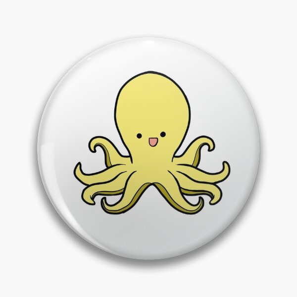 Item preview, Cute Happy Yellow Octopus designed and sold by GirlofRandom.