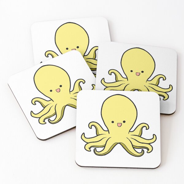 Item preview, Cute Happy Yellow Octopus designed and sold by GirlofRandom.