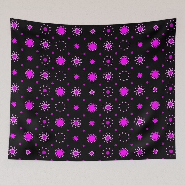 Item preview, Suns and Dots Magenta on Black Repeat 5748 designed and sold by Art in My Loft.