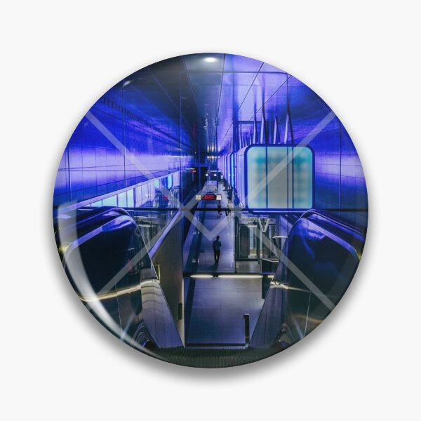 Item preview, Blue subway stop designed and sold by FigureAndFold.